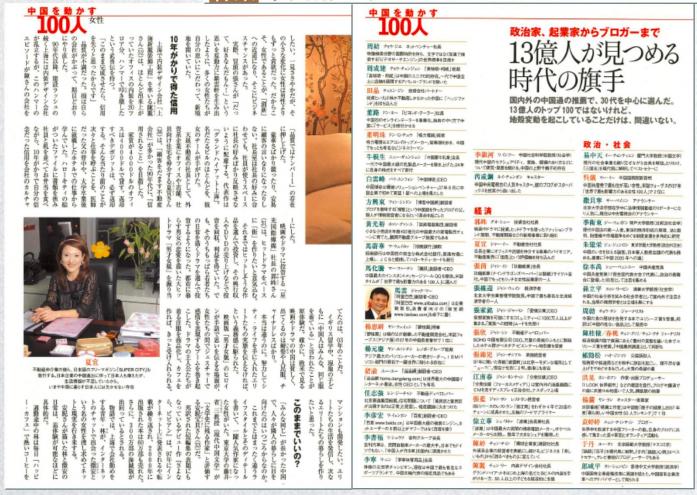 『AERA』特集「中国動かす100人」誌面